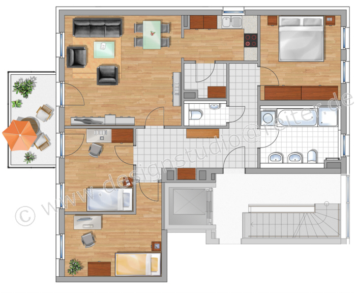 Illustrierte Wohnungsgrundrisse Mit Individualitat Designstudio